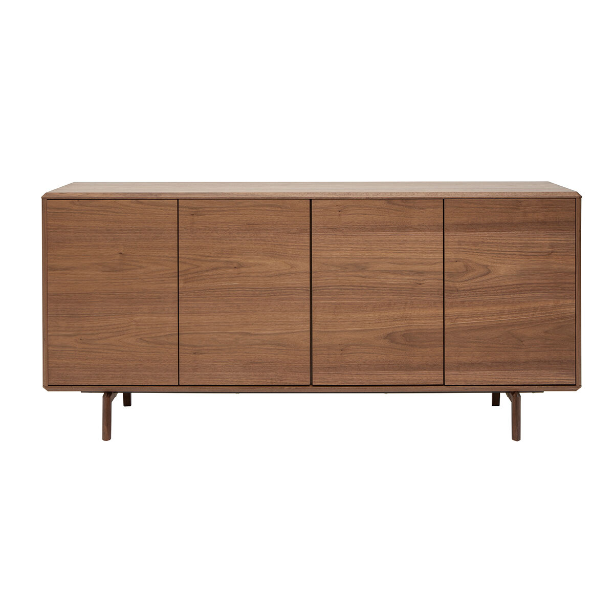 Miliboo Aparador vintage con 4 puertas de madera oscura 160 cm SUVA