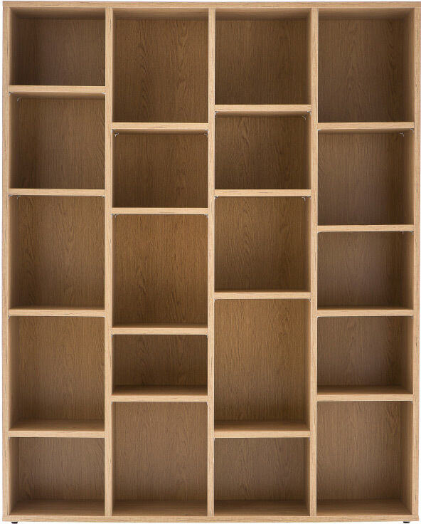 Miliboo Biblioteca moderna en madera color roble RYTHM