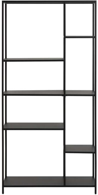 Miliboo Biblioteca moderna en metal negro A165 cm PODIUM