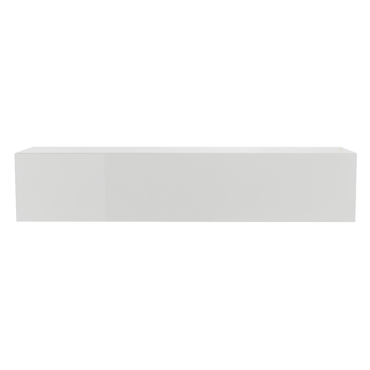 Miliboo Elemento de pared TV horizontal lacado blanco brillante ETERNEL