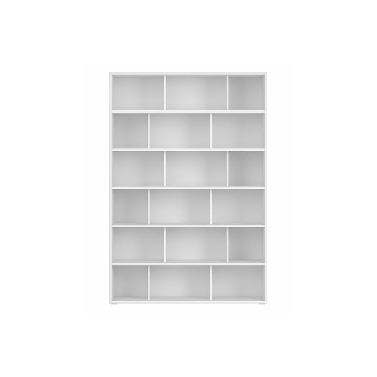 Miliboo Librería nórdica de madera blanca 140 cm EPURE