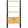 Miliboo Librería de roble claro y metal negro 195 cm OPAL