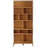 Miliboo Librería nórdica de roble claro y color blanco 90 cm ABEL