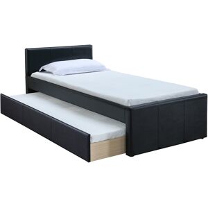 Miliboo Cama nido 90 x 195 cm negro mate MACCO