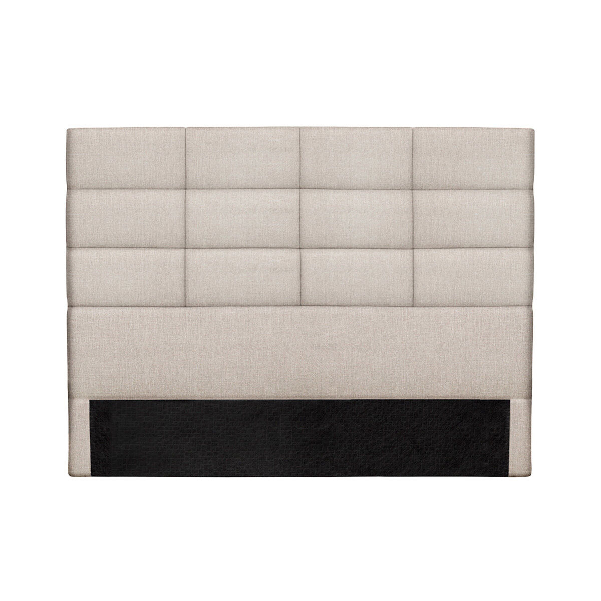 Miliboo Cabecero moderno en tejido beige natural 160 cm ANATOLE