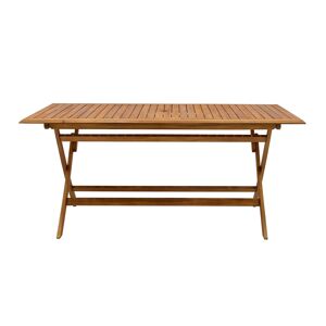 Miliboo Mesa de jardín plegable rectangular de madera maciza 170 cm SANTIAGO