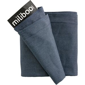 Miliboo Funda de puff gigante en algodón azul jean BIG MILIBAG