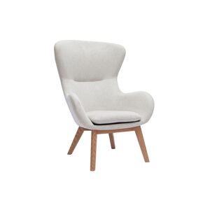 Miliboo Sillón nórdico efecto aterciopelado beige ESKUA