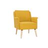 Miliboo Sillón efecto terciopelo amarillo mostaza AEOLA