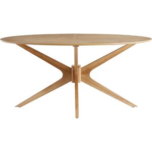 Miliboo Mesa de comedor ovalada de diseño en roble 160 cm DIELLI