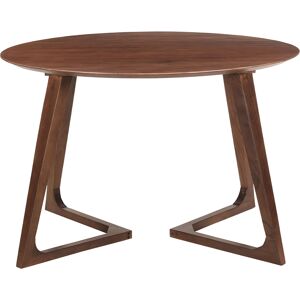 Miliboo Mesa redonda de diseño de madera maciza 115 cm BANDOL