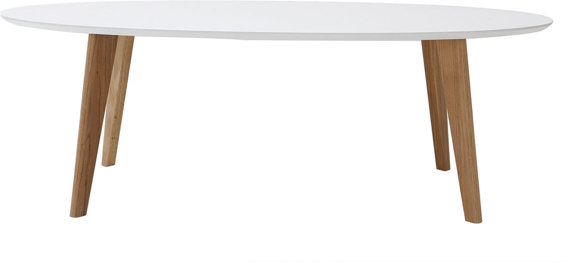 Miliboo Mesa de centro diseño blanco L120 cm EKKA