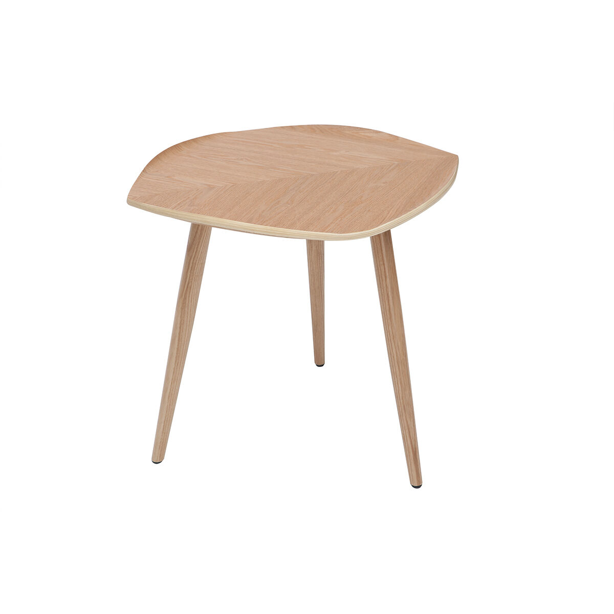 Miliboo Mesa de centro madera en forma de hoja L60 cm PHYLL