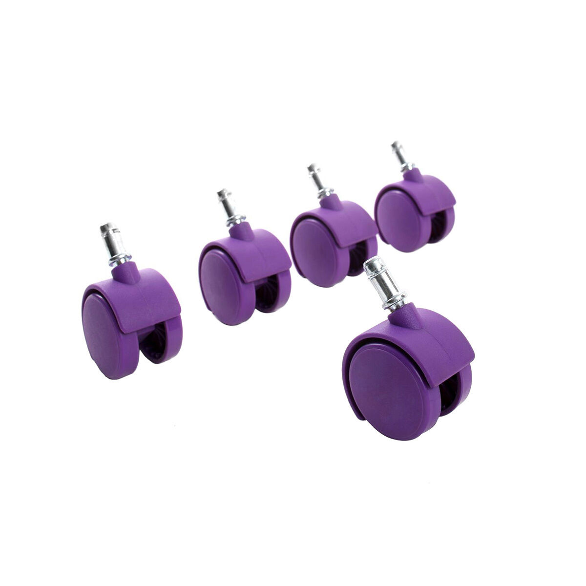 Miliboo Ruedecillas violetas compatibles base blanca