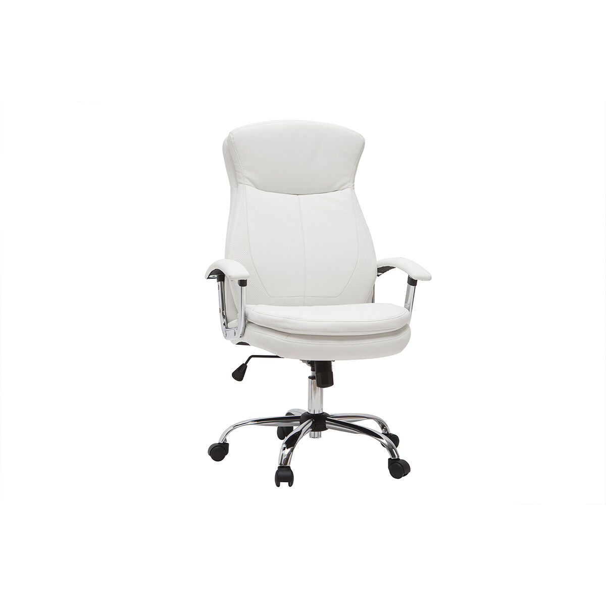 Miliboo Sillón de escritorio moderno blanco WALL STREET