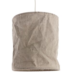 Miliboo Lámpara de techo con pantalla de lino suave 35 cm diám. beige HAO