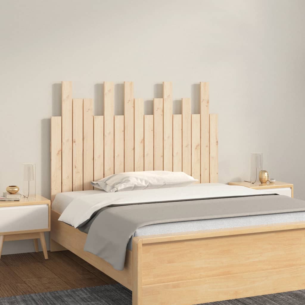 vidaXL Cabecero de cama de pared madera maciza de pino 108x3x80 cm