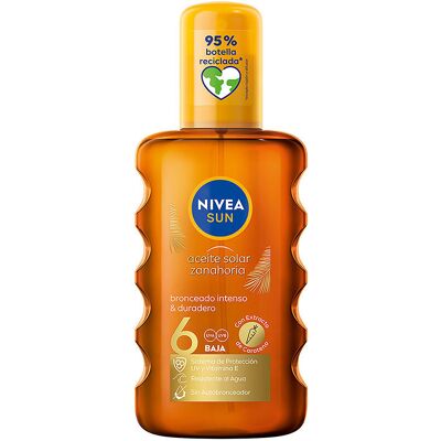 Nivea Sun Zanahoria aceite solar SPF6 200 ml Nivea Sun Zanahoria aceite solar SPF6 200 ml