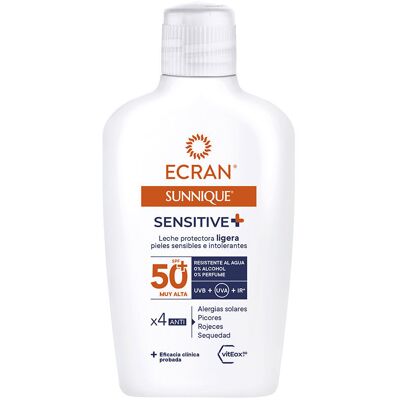 Ecran Sunnique Sensitive leche protectora SPF50+ 200 ml Ecran Sunnique Sensitive leche protectora SPF50+ 200 ml