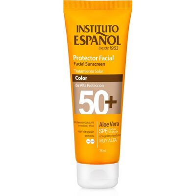 Instituto Español Protector Facial Aloe Vera con color SPF50+ 75 ml Instituto Español Protector Facial Aloe Vera con color SPF50+ 75 ml