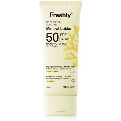 Freshly Cosmetics D+ Natural Suncare mineral lotion SPF50 100 ml Freshly Cosmetics D+ Natural Suncare mineral lotion SPF50 100 ml