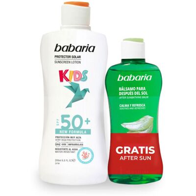 Pack Protector Solar Infantil Babaria SPF50+ + After Sun Efecto Hielo Pack Protector Solar Infantil Babaria SPF50+ + After Sun Efecto Hielo