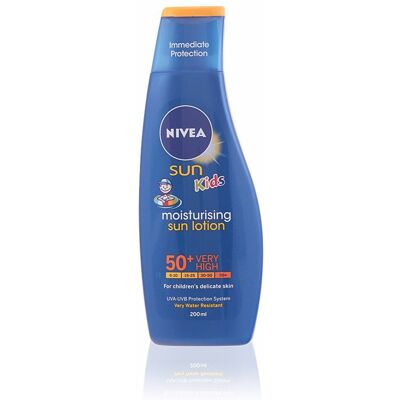 Nivea Sun Niños protector hidratante waterproof SPF50+ 200 ml Nivea Sun Niños protector hidratante waterproof SPF50+ 200 ml