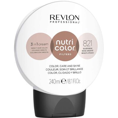 Mascarilla de coloración temporal Revlon Nutri Color Filters Beige Plateado - 240ml Mascarilla de coloración temporal Revlon Nutri Color Filters Beige Plateado - 240ml