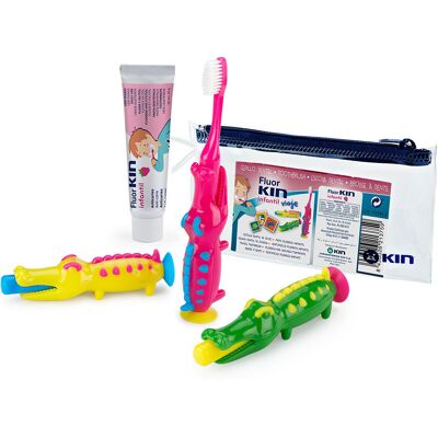 Fluorkin Infantil Viaje Cocodrilo lote 3 pz Fluorkin Infantil Viaje Cocodrilo lote 3 pz