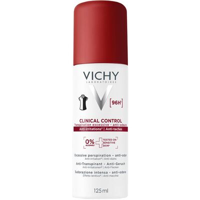 Vichy Laboratoires Clinical Control antitranspirante en spray para mujer, para piel sensible, sin alcohol 125 ml Vichy Laboratoires Clinical Control antitranspirante en spray para mujer, para piel sensible, sin alcohol 125 ml