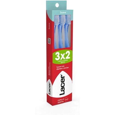 Lacer Cepillo de Dientes Suave Pack de 3 - Cepillo Lacer Cepillo de Dientes Suave Pack de 3 - Cepillo