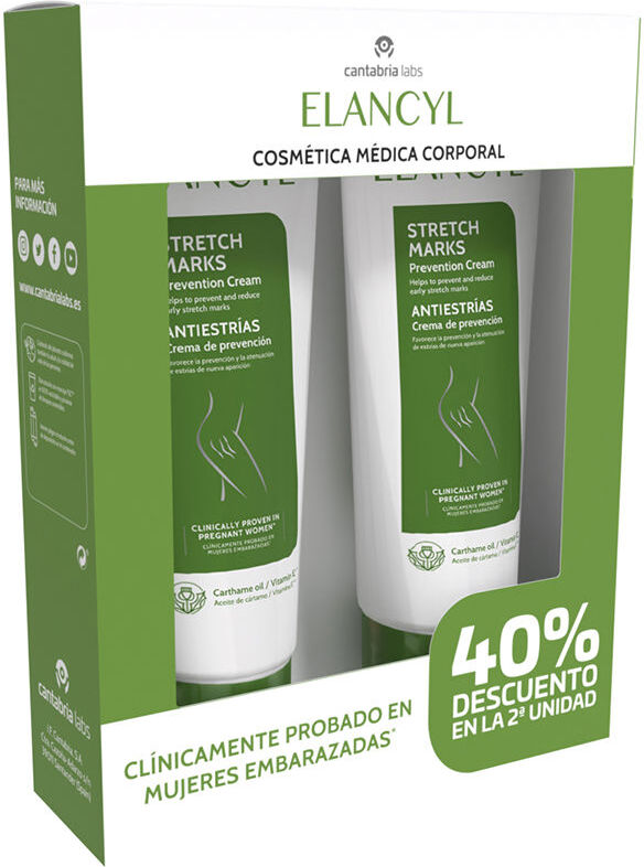 Cantabria Labs Stretch Marks Antiestrías Crema Prevención lote 2 x 200 ml