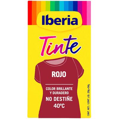 Iberia Tinte Ropa no destiñe 40º #rojo Iberia Tinte Ropa no destiñe 40º #rojo