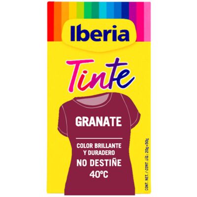 Iberia Tinte Ropa no destiñe 40º #granate Iberia Tinte Ropa no destiñe 40º #granate