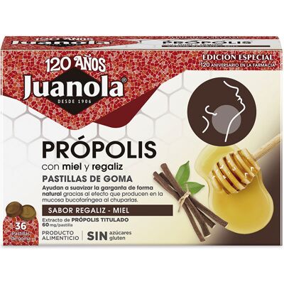 Juanola Própolis Regaliz Miel gummies 36 u Juanola Própolis Regaliz Miel gummies 36 u