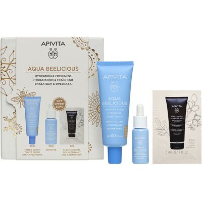 Apivita Crema Fluida Con Color SPF30+ Aqua Beelicious Estuche 3 pz Apivita Crema Fluida Con Color SPF30+ Aqua Beelicious Estuche 3 pz