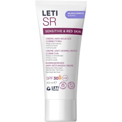 Leti Pharma Letisr Sensitive & Red Skin crema anti-rojeces correctora SPF30 40 ml Leti Pharma Letisr Sensitive & Red Skin crema anti-rojeces correctora SPF30 40 ml