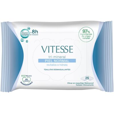 Vitesse TRI-MINERAL Piel Normal toallitas desmaquillantes 25 u Vitesse TRI-MINERAL Piel Normal toallitas desmaquillantes 25 u