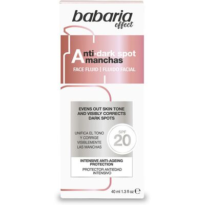 Babaria ANTI-DARK Spot Manchas fluido facial SPF20 40 ml Babaria ANTI-DARK Spot Manchas fluido facial SPF20 40 ml