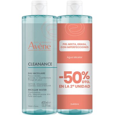 Avène Agua micelar desmaquillante pack 2 x 400 ml Avène Agua micelar desmaquillante pack 2 x 400 ml