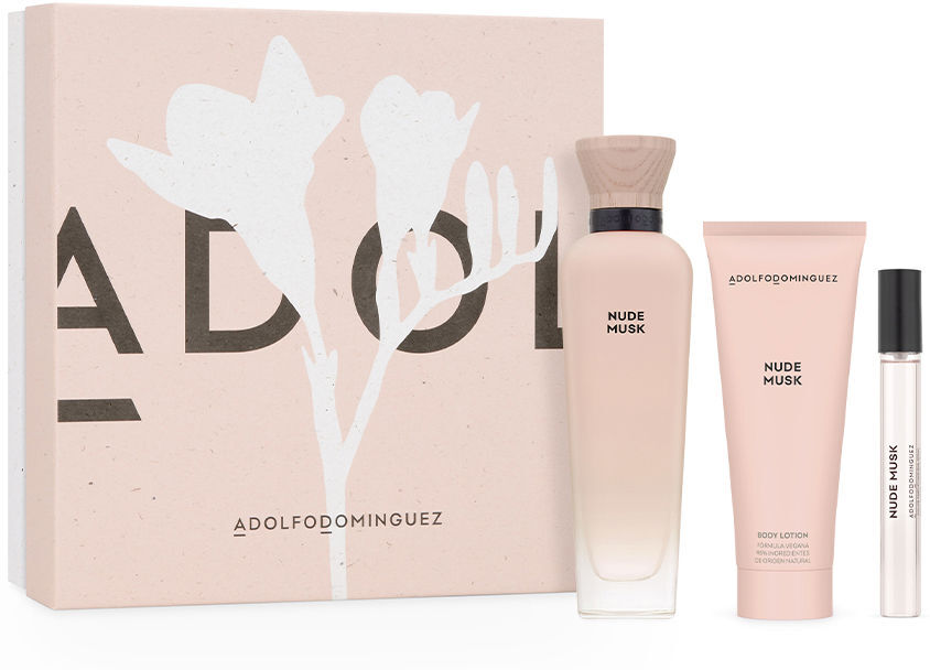 Adolfo Dominguez Nude Musk lote 3 pz