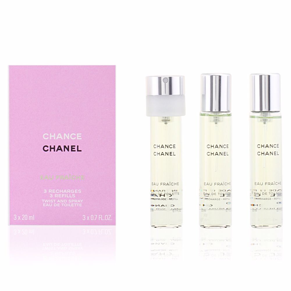 Chanel Chance Eau Fraiche eau de toilette vaporizador twist & spray 3 recargas 3 x 20 ml