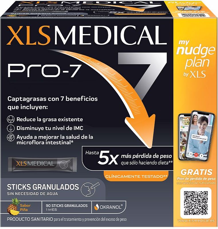 Xls Medical PRO-7 captagrasas sticks granulados 90 u