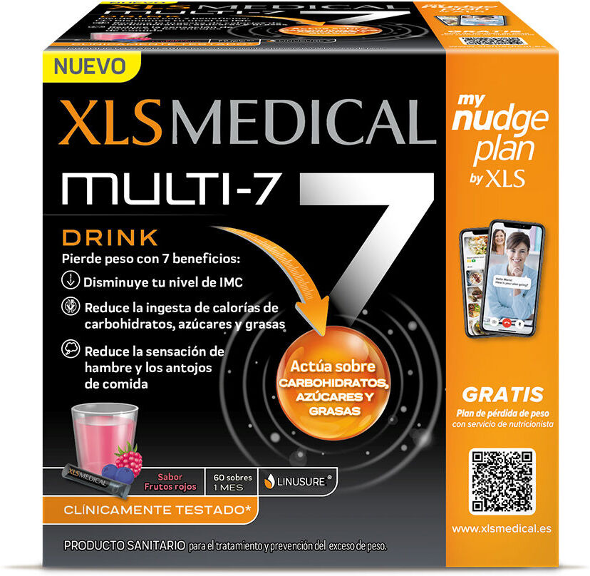 Xls Medical MULTI-7 bebida frutos rojos 60 sobres