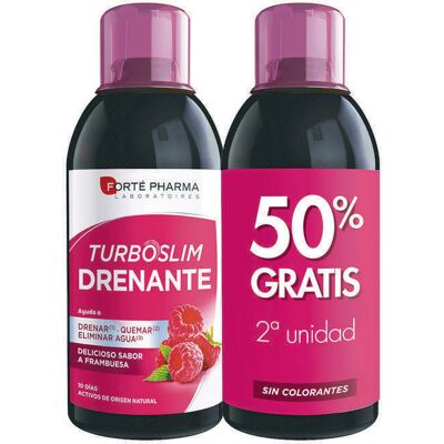 Forté Pharma Pack Turboslim Drenaje de Frambuesa - Suplemento Alimenticio Forté Pharma Pack Turboslim Drenaje de Frambuesa - Suplemento Alimenticio