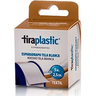 TIRAPLASTIC Esparadrapo Tela Blanco 5mx2 5 cm 1 ud TIRAPLASTIC Esparadrapo Tela Blanco 5mx2 5 cm 1 ud