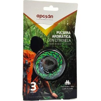 APOSAN Aposán Pulsera Citronela Adulto 3 uds APOSAN Aposán Pulsera Citronela Adulto 3 uds