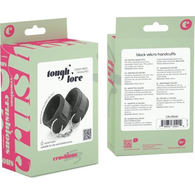 Crushious Tough Love Esposas Velcro Cadena 40cm Extra Negro 1ud Crushious Tough Love Esposas Velcro Cadena 40cm Extra Negro 1ud