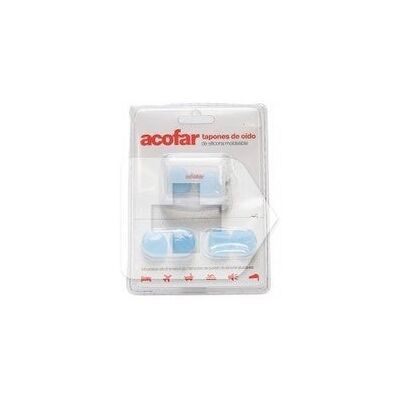 ACOFAR tapones oído silicona 6uds ACOFAR tapones oído silicona 6uds