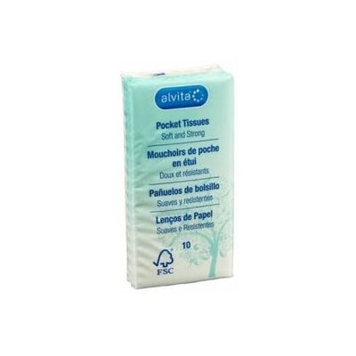 Alvita Pañuelos de Bolsillo en Caja de 10 uds Alvita Pañuelos de Bolsillo en Caja de 10 uds